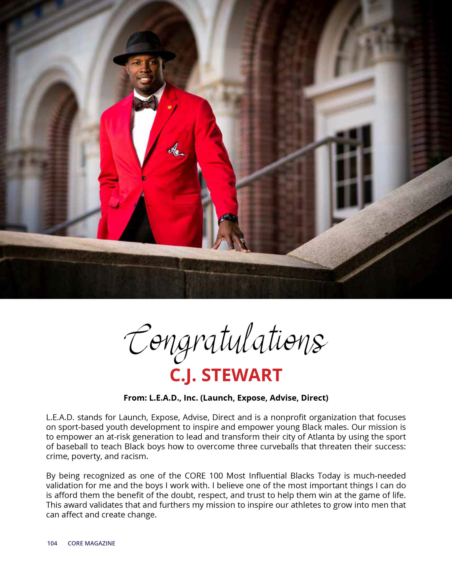 Sample congratulatory Ads - CORE Magazine